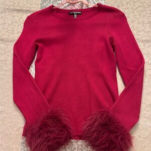Adrienne Landau Red Knit Sweater